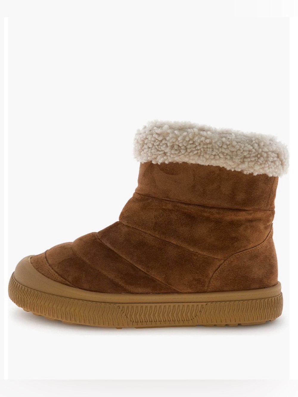 NWT VOILE BLANCHE Pan Genuine Shearling Lined Bootie in Brown - Picture 1 of 16